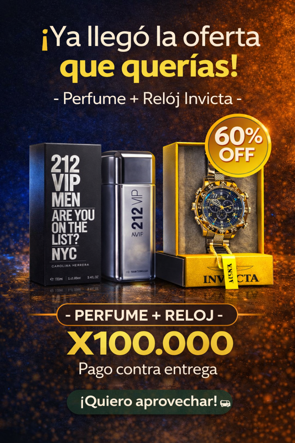 Perfume + reloj invicta